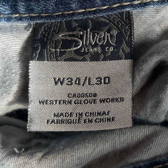 Mens Silver Zac Jeans - W34 L30 - 100% Cotton - Picture 15 of 15